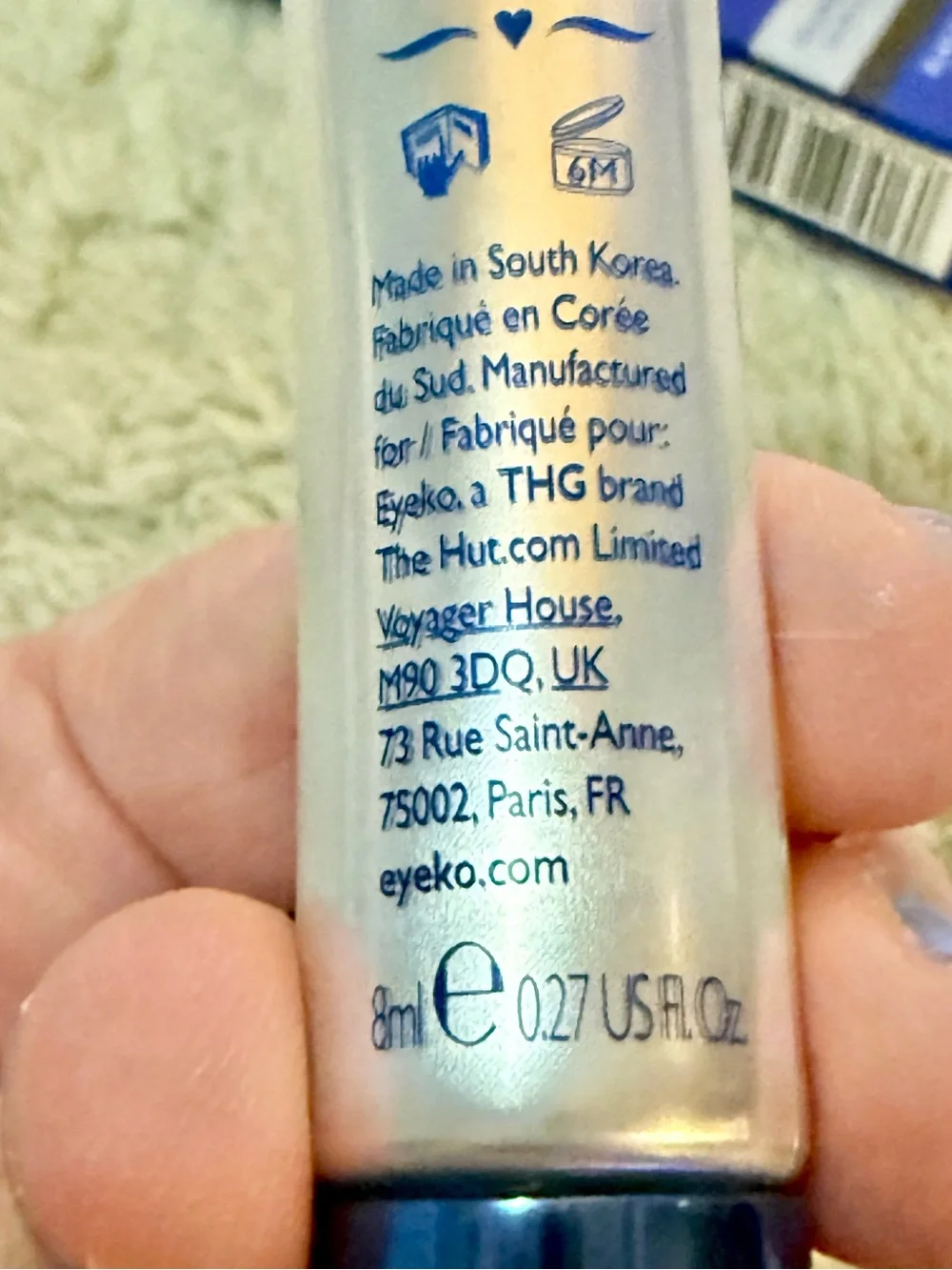 Eyeko Beach Waterproof Mascara in Blue and Silver
